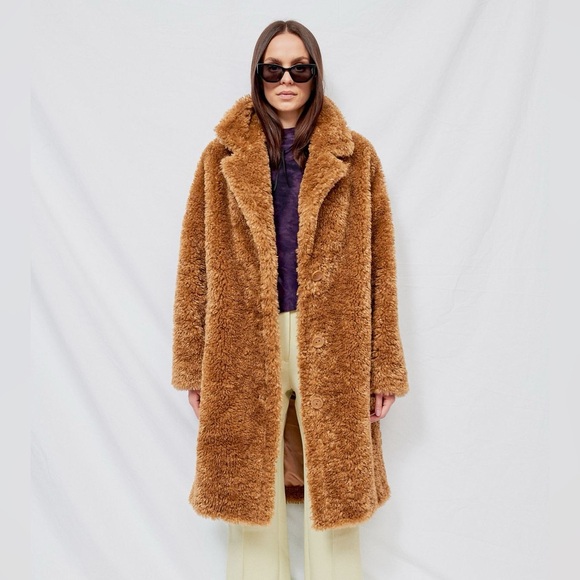 Stand Studio Jackets & Blazers - STAND STUDIO Anika Coat Faux Shearling in Camel - 36/S